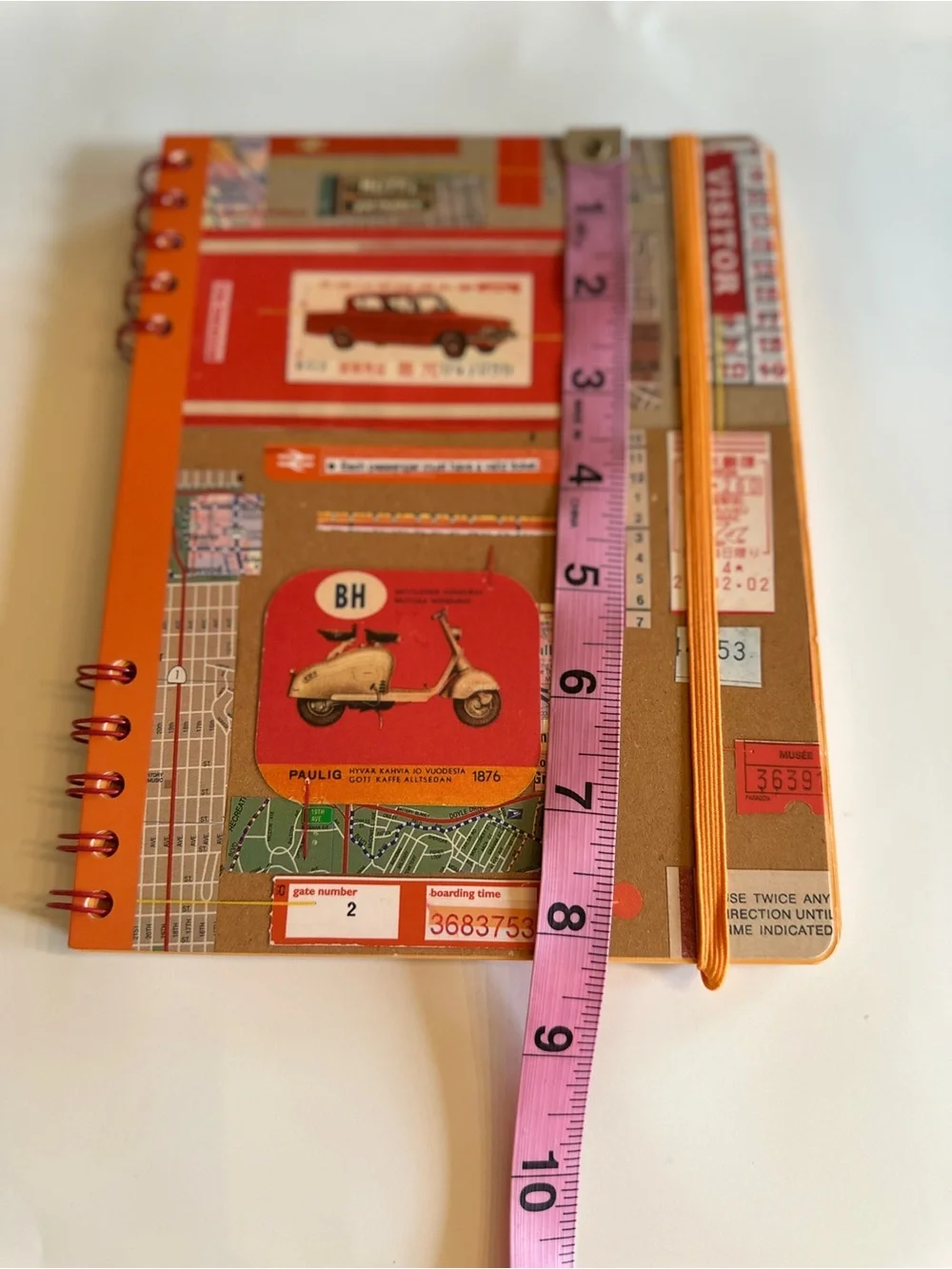 Galison New York Prose Journal Collage Spiral Notebook - Orange